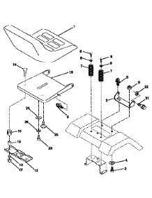 Seat Assembly parts for Craftsman Front-Engine Lawn Tractor 917257643 from AppliancePartsPros.com