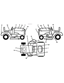 Decals parts for Craftsman Front-Engine Lawn Tractor 917257643 from AppliancePartsPros.com