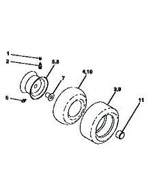 Wheels And Tires parts for Craftsman Front-Engine Lawn Tractor 917257643 from AppliancePartsPros.com