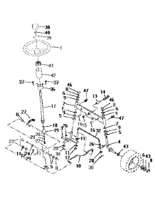 Steering Assembly parts for Craftsman Front-Engine Lawn Tractor 917257644 from AppliancePartsPros.com
