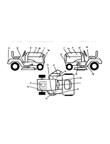 Decals parts for Craftsman Front-Engine Lawn Tractor 917257644 from AppliancePartsPros.com