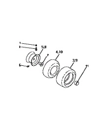Wheels And Tires parts for Craftsman Front-Engine Lawn Tractor 917257644 from AppliancePartsPros.com
