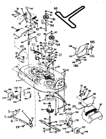 Mower Deck parts for Craftsman Front-Engine Lawn Tractor 917257644 from AppliancePartsPros.com
