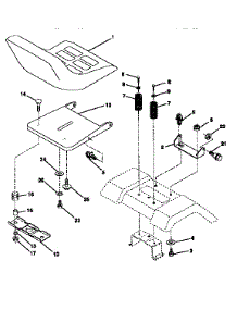 Seat Assembly parts for Craftsman Lawn & Garden Engine 917257645 from AppliancePartsPros.com