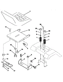 Seat Assembly parts for Craftsman Front-Engine Lawn Tractor 917257650 from AppliancePartsPros.com