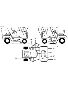 Decals parts for Craftsman Front-Engine Lawn Tractor 917257650 from AppliancePartsPros.com