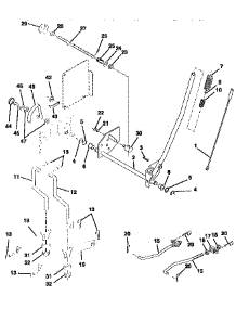 42" Mower Lift parts for Craftsman Front-Engine Lawn Tractor 917257650 from AppliancePartsPros.com