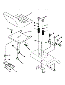 Seat Assembly parts for Craftsman Front-Engine Lawn Tractor 917257652 from AppliancePartsPros.com