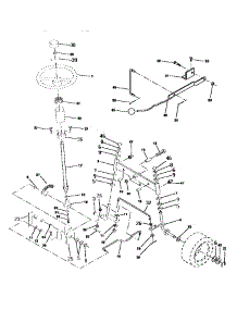 Steering Assembly parts for Craftsman Front-Engine Lawn Tractor 917257653 from AppliancePartsPros.com
