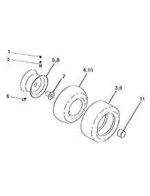 Wheels And Tires parts for Craftsman Front-Engine Lawn Tractor 917257653 from AppliancePartsPros.com
