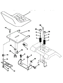 Seat Assembly parts for Craftsman Front-Engine Lawn Tractor 917257660 from AppliancePartsPros.com
