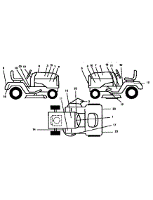 Decals parts for Craftsman Front-Engine Lawn Tractor 917257660 from AppliancePartsPros.com
