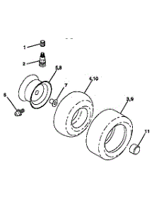 Wheels And Tires parts for Craftsman Front-Engine Lawn Tractor 917257660 from AppliancePartsPros.com