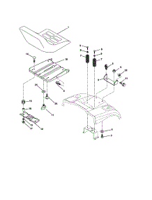 Seat parts for Craftsman Front-Engine Lawn Tractor 917257670 from AppliancePartsPros.com