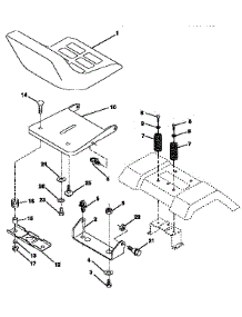 Seat Assembly parts for Craftsman Front-Engine Lawn Tractor 917257690 from AppliancePartsPros.com