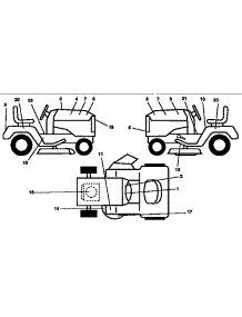 Decals parts for Craftsman Front-Engine Lawn Tractor 917257690 from AppliancePartsPros.com