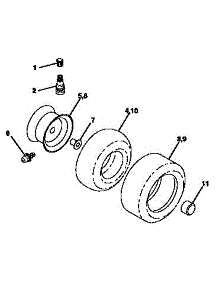 Wheels And Tires parts for Craftsman Front-Engine Lawn Tractor 917257690 from AppliancePartsPros.com
