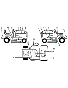 Decals parts for Craftsman Front-Engine Lawn Tractor 917257710 from AppliancePartsPros.com