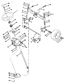 Steering Assembly parts for Craftsman Front-Engine Lawn Tractor 917257710 from AppliancePartsPros.com