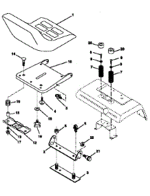 Seat Assembly parts for Craftsman Front-Engine Lawn Tractor 917257710 from AppliancePartsPros.com