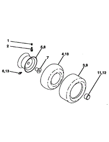 Wheels And Tires parts for Craftsman Front-Engine Lawn Tractor 917257711 from AppliancePartsPros.com