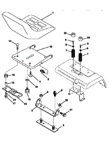 Seat Assembly parts for Craftsman Front-Engine Lawn Tractor 917257711 from AppliancePartsPros.com