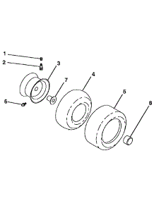 Wheels And Tires parts for Craftsman Front-Engine Lawn Tractor 917257720 from AppliancePartsPros.com