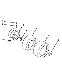 Wheels And Tires parts for Craftsman Front-Engine Lawn Tractor 917257721 from AppliancePartsPros.com