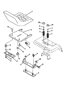 Seat Assembly parts for Craftsman Front-Engine Lawn Tractor 917257731 from AppliancePartsPros.com