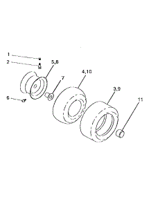 Wheels And Tires parts for Craftsman Front-Engine Lawn Tractor 917257731 from AppliancePartsPros.com