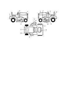 Decals parts for Companion Front-Engine Lawn Tractor 917257850 from AppliancePartsPros.com