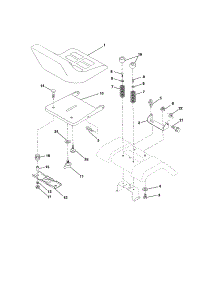 Seat Assembly parts for Companion Front-Engine Lawn Tractor 917257870 from AppliancePartsPros.com