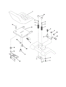 Seat Assembly parts for Companion Front-Engine Lawn Tractor 917257880 from AppliancePartsPros.com
