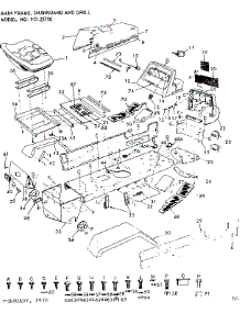 Main Frame, Dashboard & Grill parts for Craftsman Front-Engine Lawn Tractor 91725790 from AppliancePartsPros.com