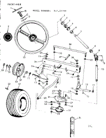 Front Axle parts for Craftsman Front-Engine Lawn Tractor 91725790 from AppliancePartsPros.com