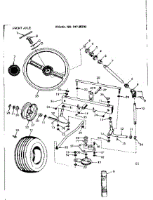 Front Axle parts for Craftsman Front-Engine Lawn Tractor 91725792 from AppliancePartsPros.com
