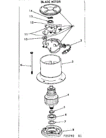 Blade Motor parts for Craftsman Front-Engine Lawn Tractor 91725792 from AppliancePartsPros.com