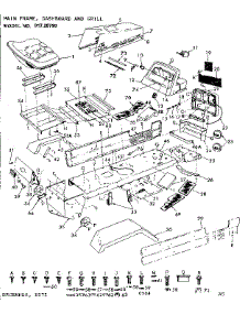 Main Frame, Dashboard & Grill parts for Craftsman Front-Engine Lawn Tractor 91725793 from AppliancePartsPros.com