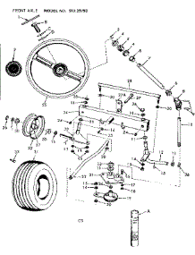Front Axle parts for Craftsman Front-Engine Lawn Tractor 91725793 from AppliancePartsPros.com