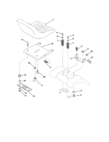 Seat Assembly parts for Craftsman Front-Engine Lawn Tractor 917258010 from AppliancePartsPros.com