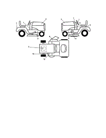 Decals parts for Craftsman Front-Engine Lawn Tractor 917258010 from AppliancePartsPros.com
