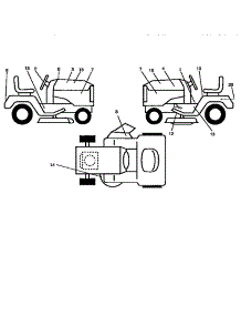 Decal parts for Craftsman Front-Engine Lawn Tractor 917258020 from AppliancePartsPros.com
