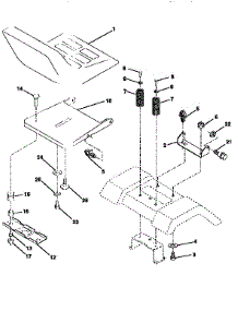 Seat Assembly parts for Craftsman Front-Engine Lawn Tractor 917258021 from AppliancePartsPros.com