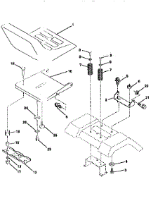 Seat Assembly parts for Craftsman Front-Engine Lawn Tractor 917258030 from AppliancePartsPros.com