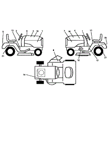 Decals parts for Craftsman Front-Engine Lawn Tractor 917258030 from AppliancePartsPros.com