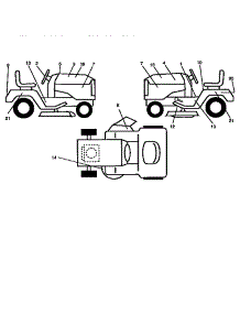 Decals parts for Craftsman Front-Engine Lawn Tractor 917258031 from AppliancePartsPros.com