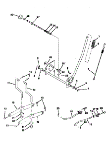 Mower Lift parts for Craftsman Front-Engine Lawn Tractor 917258031 from AppliancePartsPros.com