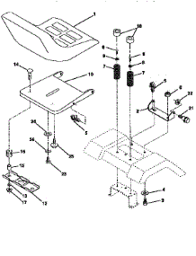 Seat Assembly parts for Craftsman Front-Engine Lawn Tractor 917258051 from AppliancePartsPros.com