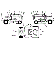Decals parts for Craftsman Front-Engine Lawn Tractor 917258051 from AppliancePartsPros.com