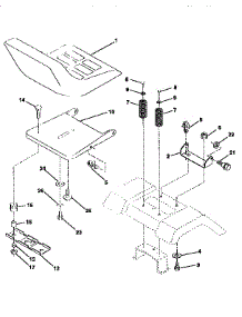 Seat Assembly parts for Craftsman Front-Engine Lawn Tractor 917258070 from AppliancePartsPros.com